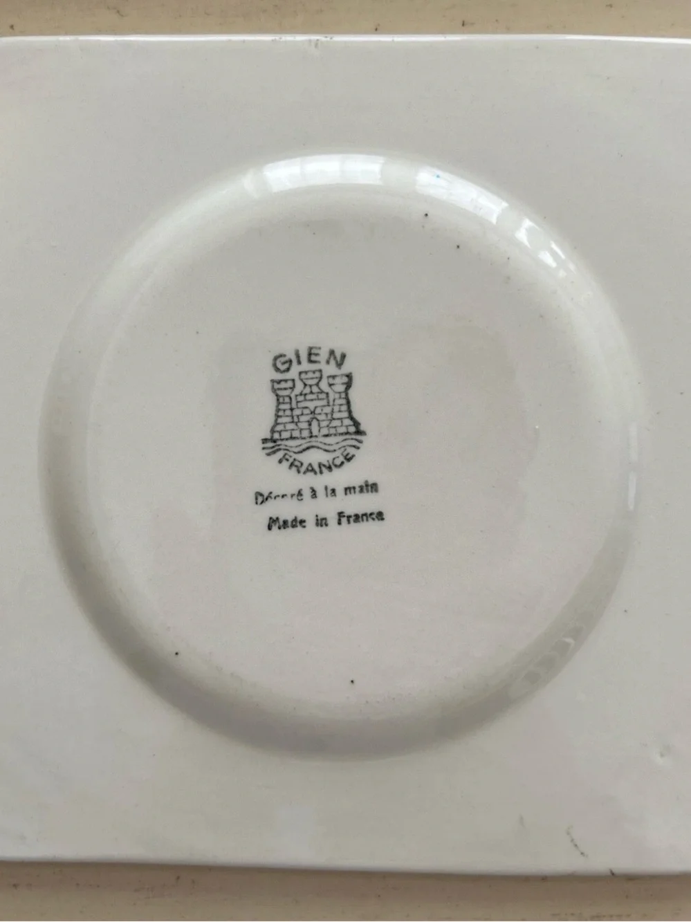 GIEN - Set Of 4 French Quimper Cocktail and Cheese Plates  5 1/2”- Never Ussd